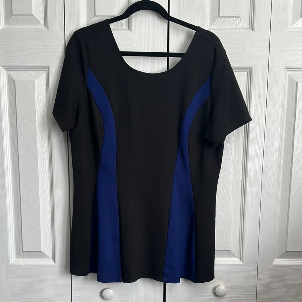 Eloquii Black and Blue Women's Top